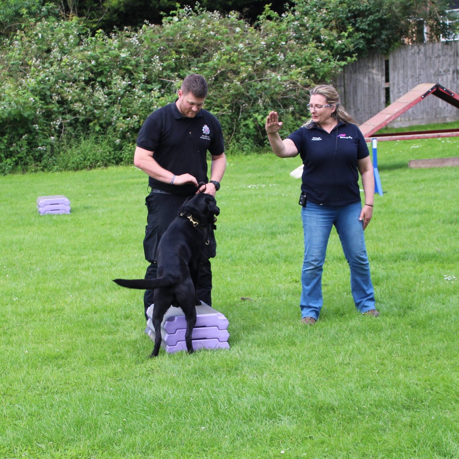 Angela Day teaching core conditioning at Essex Police